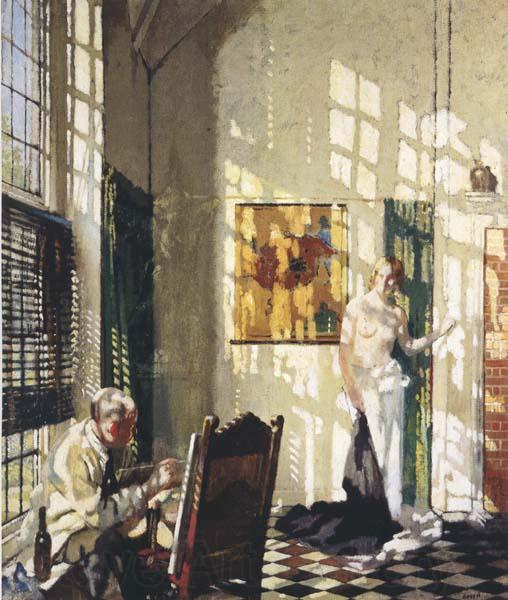 Sir William Orpen The Studio Norge oil painting art